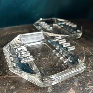 MCM Set of 2 Safex 50s Deco Style Vintage Ashtrays